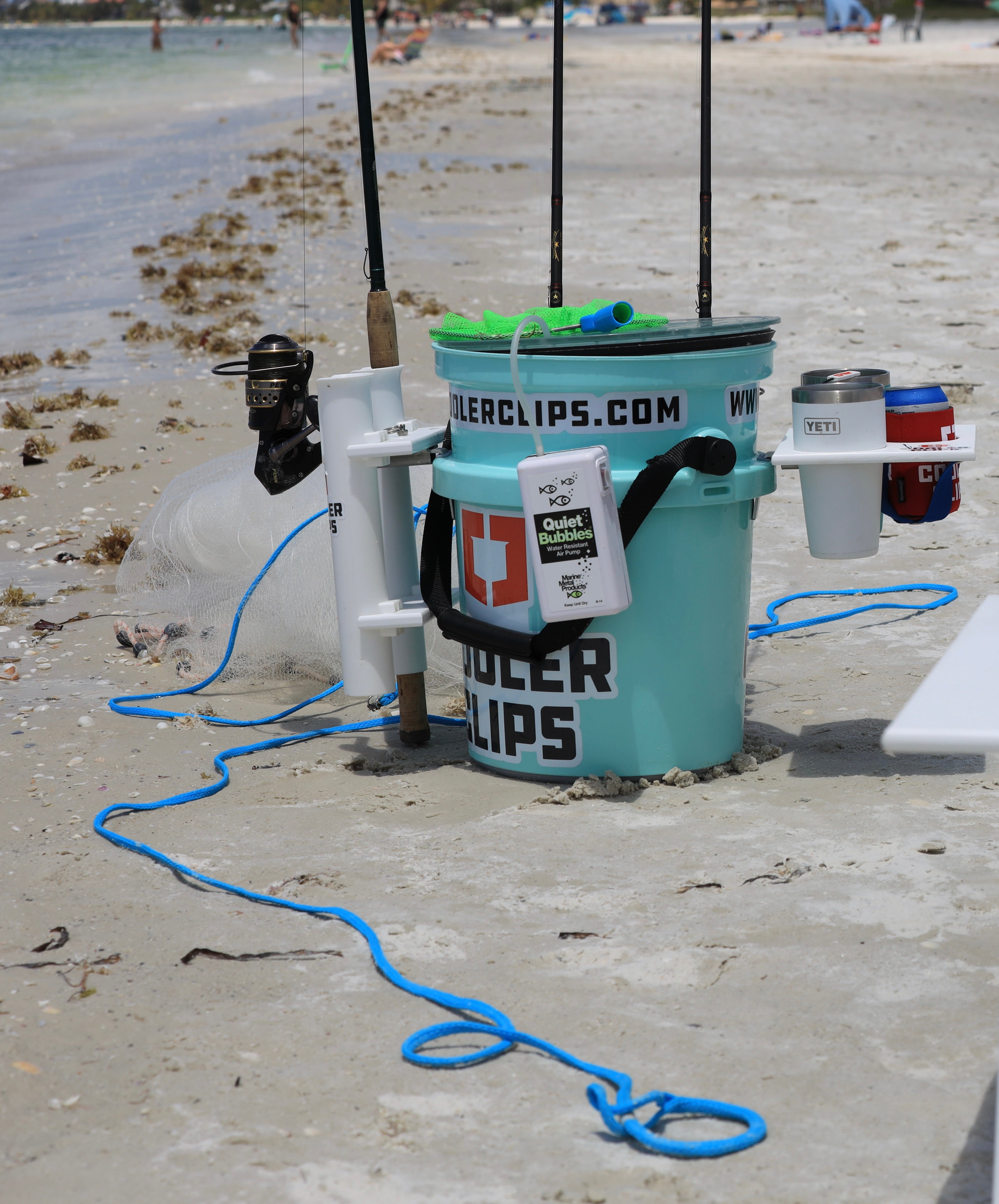 fishing bucket with rod holder HT Master The double hooked cradle holds the rod securely while the cradle rocks for easy bite detection Fishing Rod Holder | Five